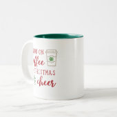 Kaffee- und Weihnachtskaffee-Tasse Zweifarbige Tasse (Vorderseite Links)