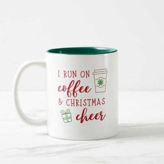 Kaffee- und Weihnachtskaffee-Tasse Zweifarbige Tasse (Links)