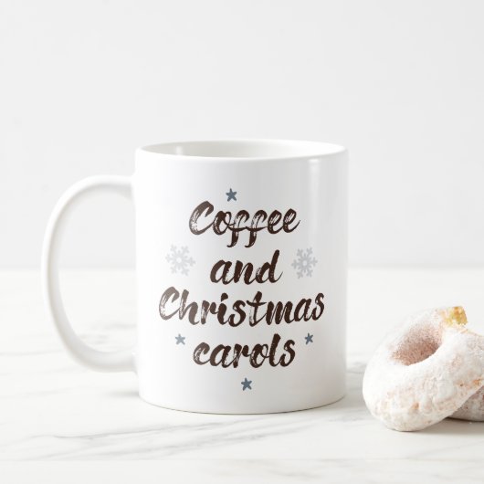 Kaffee und Weihnachtslieder Kaffeetasse (Mit Donut)
