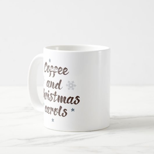 Kaffee und Weihnachtslieder Kaffeetasse (Vorderseite Links)