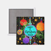 Kaffee und Weihnachtsmusik Festivals Ornamente Magnet (Vorderseite/Rückseite)