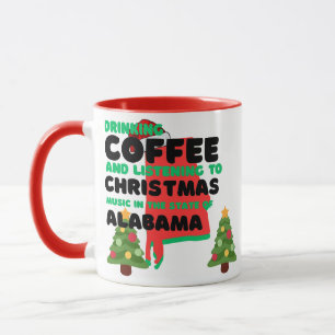 Kaffee und Weihnachtsmusik in Alabama  Tasse