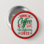 Kaffee und Weihnachtsschrei Button (Vorne & Hinten)