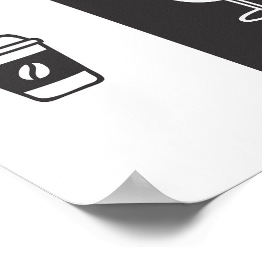 Kaffee und Wein - Am/am Poster (Ecke)