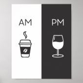 Kaffee und Wein - Am/am Poster (Vorne)
