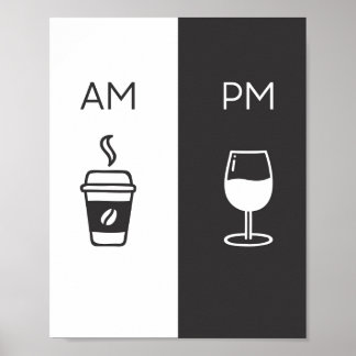 Kaffee und Wein - Am/am Poster