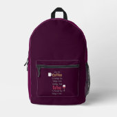 Kaffee und Wein Bedruckter Rucksack (Vorderseite)
