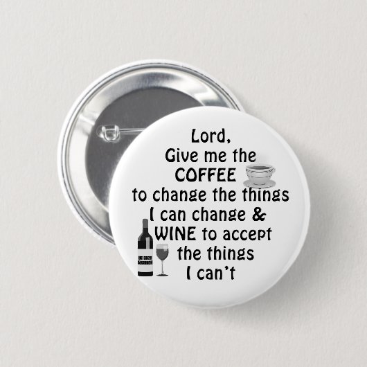 Kaffee und Wein Button (Vorne & Hinten)