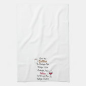 Kaffee und Wein Geschirrtuch (Vertikal)