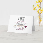 Kaffee und Wein Karte (Gelbe Blume)