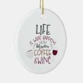 Kaffee und Wein Keramik Ornament (Rechts)