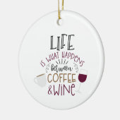 Kaffee und Wein Keramik Ornament (Links)