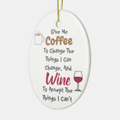 Kaffee und Wein Keramik Ornament (Links)