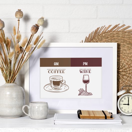 Kaffee und Wein Leinwanddruck