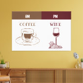 Kaffee und Wein Leinwanddruck (Insitu (Wohnzimmer))