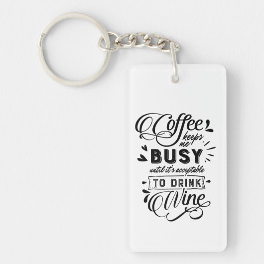 Kaffee und Wein Schlüsselanhänger (Vorderseite)