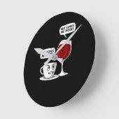 Kaffee und Wein sie Liebe mir mehr Runde Wanduhr (Winkel)