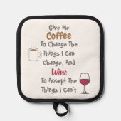 Kaffee und Wein Topflappen (Vorderseite)