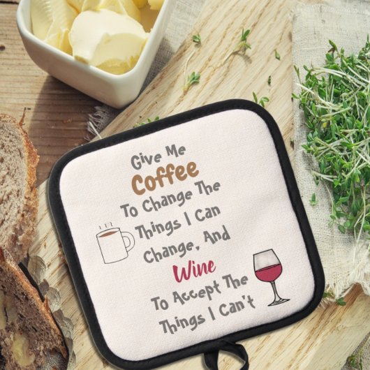 Kaffee und Wein Topflappen