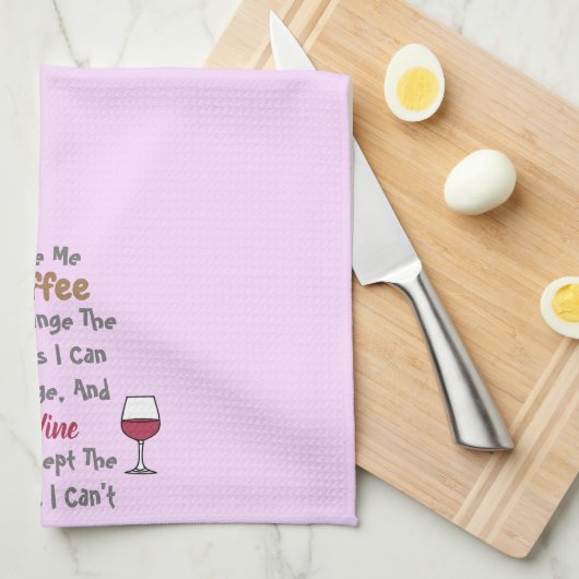 Kaffee- und Weinküchenhandtuch Geschirrtuch (Viertel Falte)