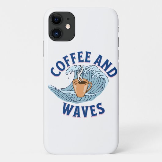 Kaffee und Wellen Case-Mate iPhone Hülle (Rückseite)
