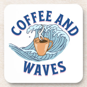 Kaffee und Wellen Getränkeuntersetzer