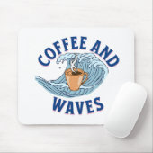 Kaffee und Wellen Mousepad (Mit Mouse)