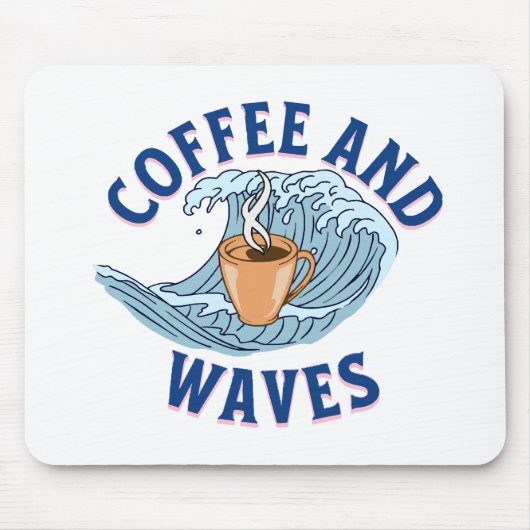 Kaffee und Wellen Mousepad (Vorne)