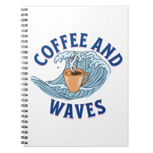 Kaffee und Wellen Notizblock