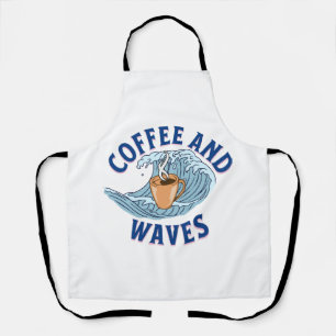 Kaffee und Wellen Schürze