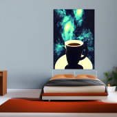 Kaffee- und Weltraum | AI Art Poster