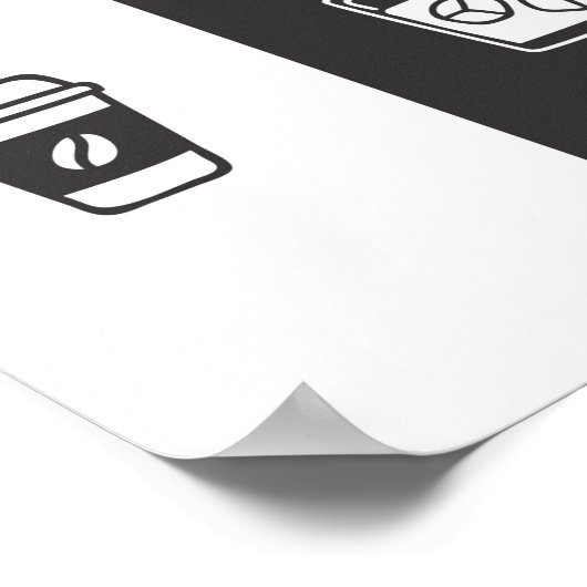 Kaffee und Whiskey - am/am Poster (Ecke)