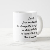 Kaffee- und Whiskey-Ruhe mit Logo Jumbo-Tasse (Vorderseite Rechts)