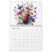 Kaffee und Wildblumen Wasserfarbe Art 2025 Kalender (Mär 2027)