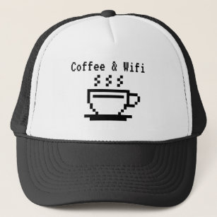 Kaffee- und WLAN-LKW-Hut für Barista Truckerkappe