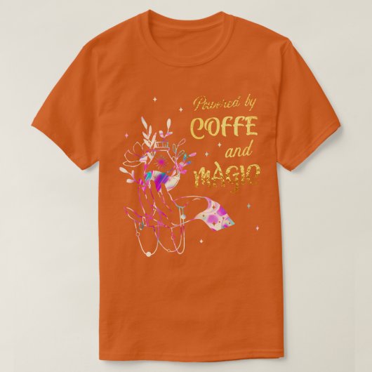 Kaffee und Zauberhexe T-Shirt (Design vorne)