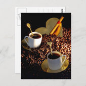 Kaffee und Zigar Postkarte (Vorne/Hinten)