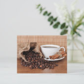Kaffee und Zimt Postkarte (Stehend Vorderseite)