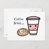 Kaffee und Zimtbühne Postkarte (Vorne/Hinten)