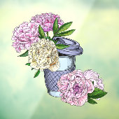 Kaffee und Zwiebeln Fensteraufkleber (Blatt 3)