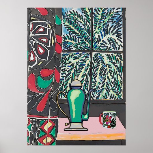 Kaffee unter Fenster nach dem Matisse Poster (Vorne)