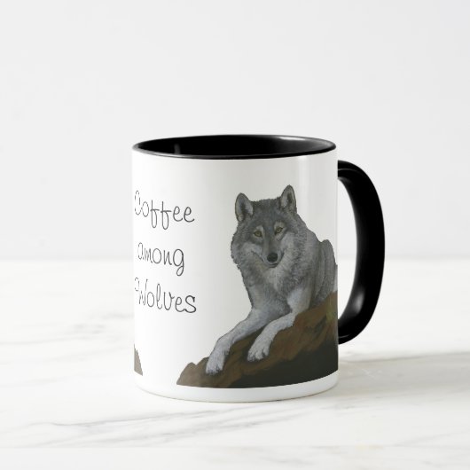 Kaffee unter Wölfen Tasse (VorderseiteRechts)