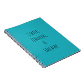 Kaffee, Unterricht und Sarkasmus Notizblock (Rechte Seite)