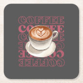 Kaffee-Untersetzer Rechteckiger Pappuntersetzer (Vorderseite)