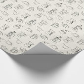 Kaffee-Utensilien-Packpapier Geschenkpapier (Ecke)