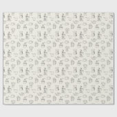 Kaffee-Utensilien-Packpapier Geschenkpapier (Flach)