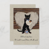 Kaffee-Valentinkarte Einladung (Vorne/Hinten)