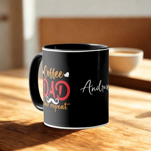 "Kaffee Vater" Zitat Individuelle Name Vatertag Tasse
