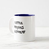 KAFFEE VERBESSERT AUSRICHTUNG ZWEIFARBIGE TASSE (Vorderseite Links)