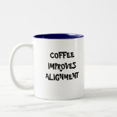 KAFFEE VERBESSERT AUSRICHTUNG ZWEIFARBIGE TASSE (Links)